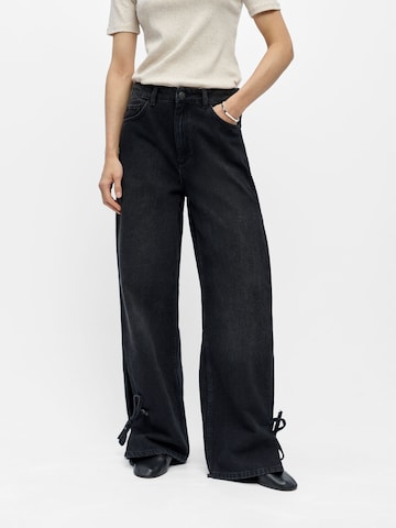 Wide Leg Jean OBJECT en noir : devant