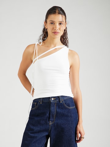 WEEKDAY Top 'Chloe' - Biela: predná strana