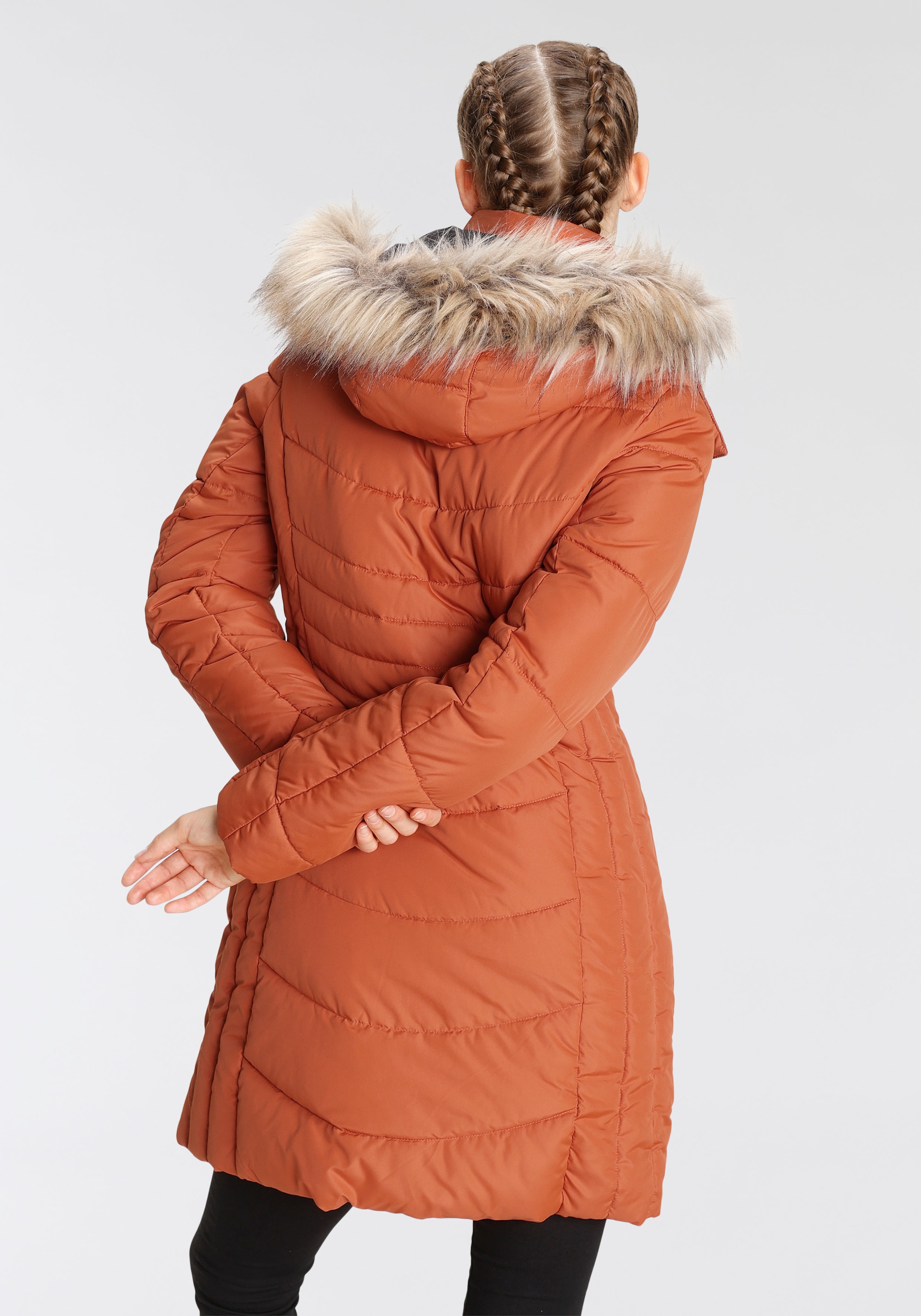 ICEPEAK Wintermantel 'PAIVA' in Orange | ABOUT YOU