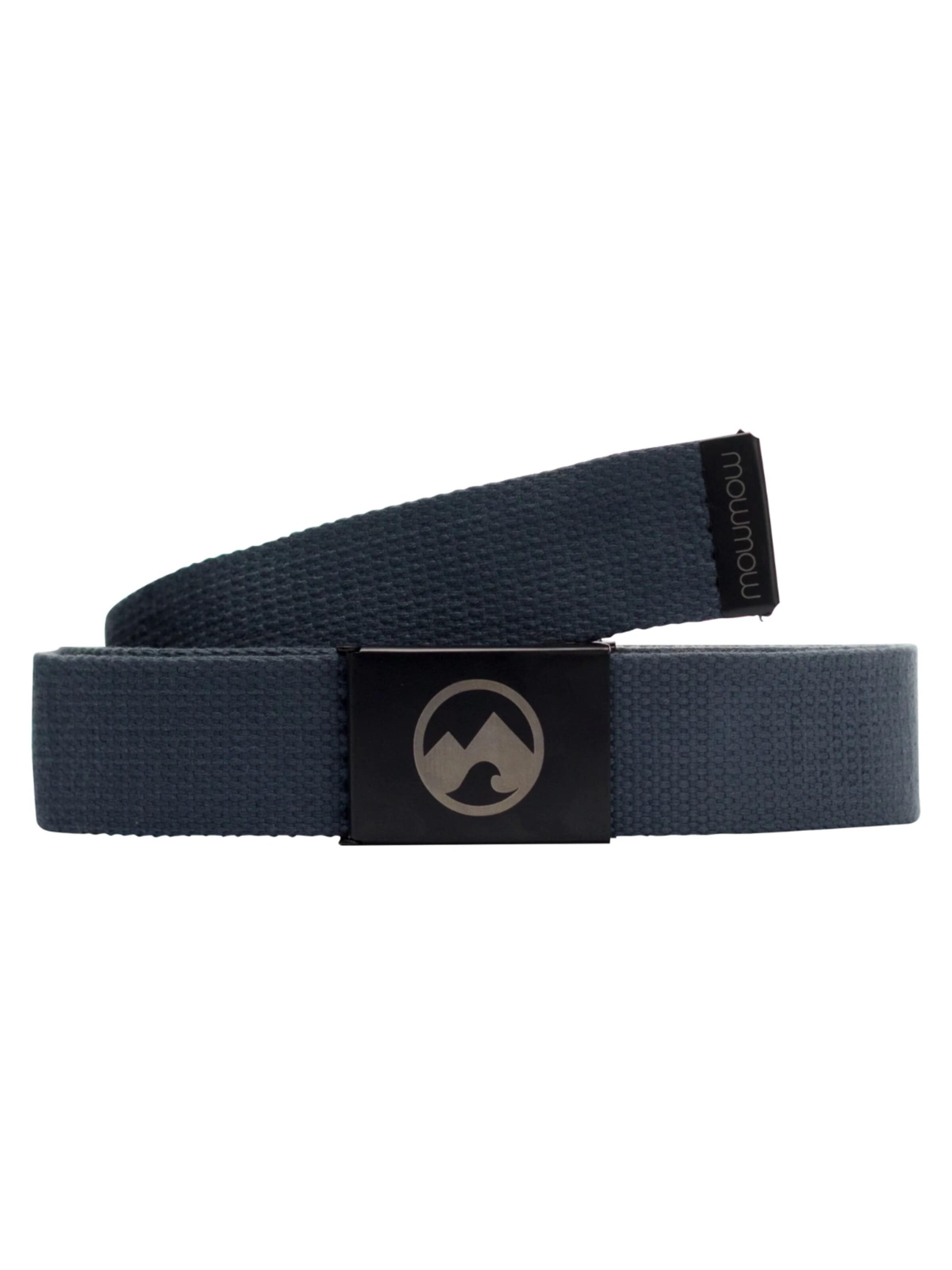 Ceinture de sport 'MowMow Belt - Canvas - Aluminum Buckle - 125 cm - Men - Women - Black' Mowmow en gris : devant