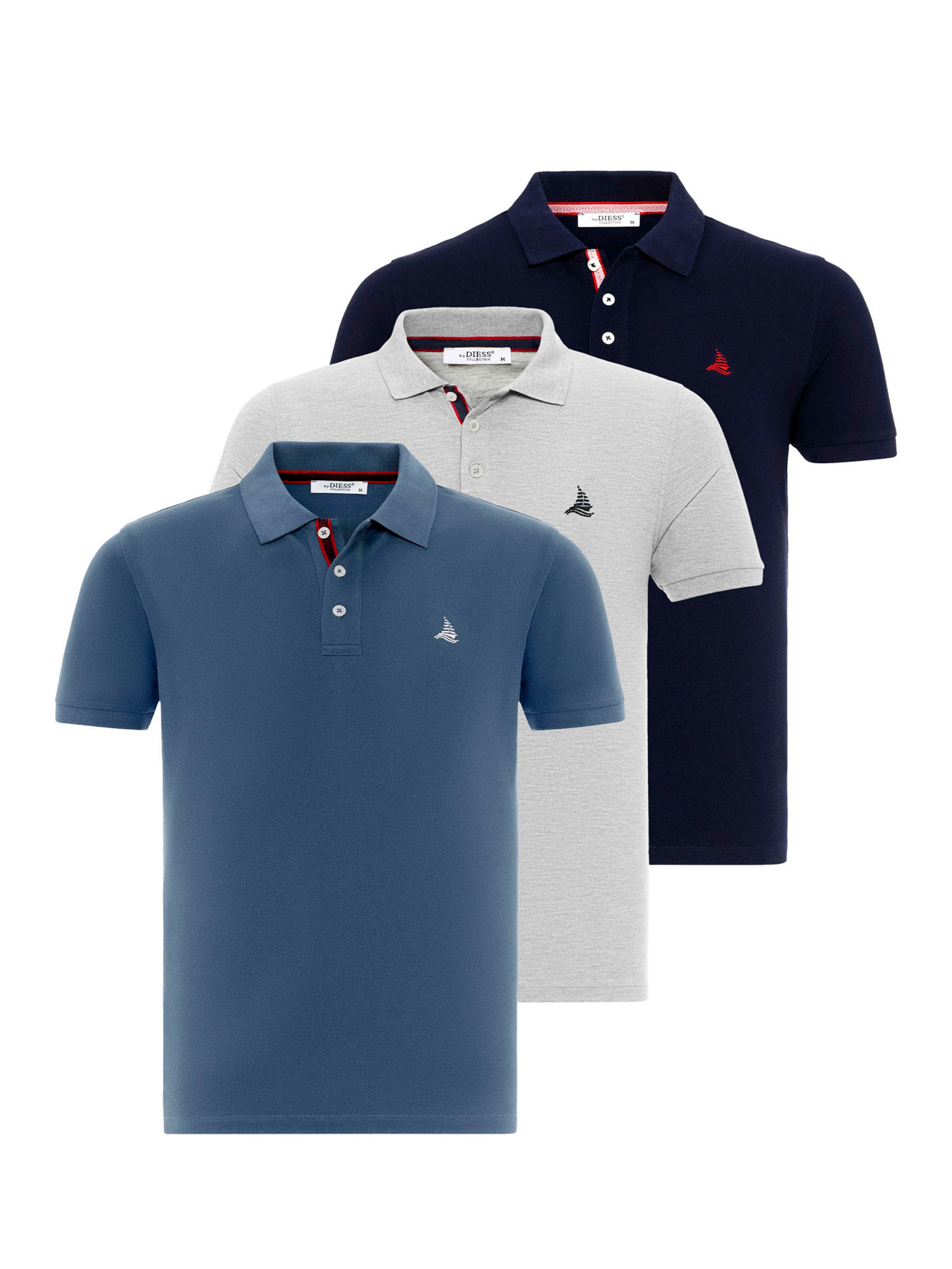 By Diess Collection Tričko – modrá: přední strana