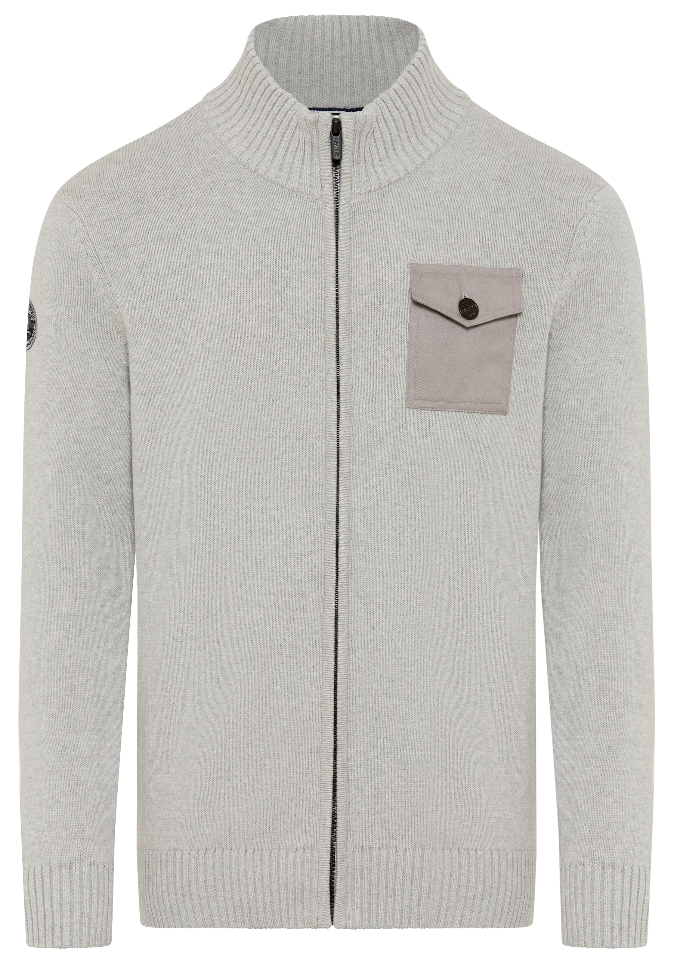 Man's World Strickjacke in Grau: Vorderseite