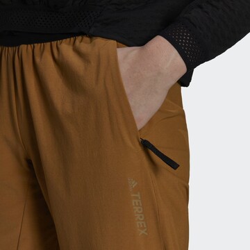 Loosefit Pantalon outdoor 'Liteflex' ADIDAS TERREX en marron