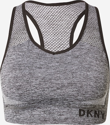 DKNY Performance Bustier Sports-BH i grå: forside