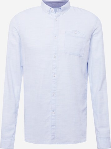 TOM TAILOR DENIM Button Up Shirt in Blue: front