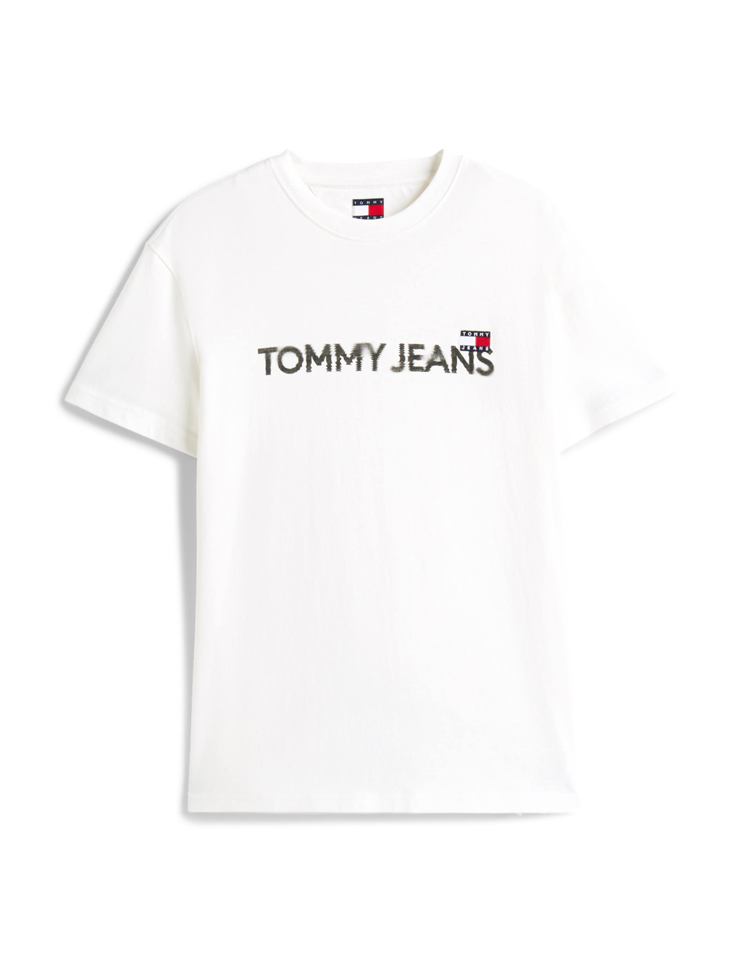 balts Tommy Jeans T-Krekls: no priekšpuses