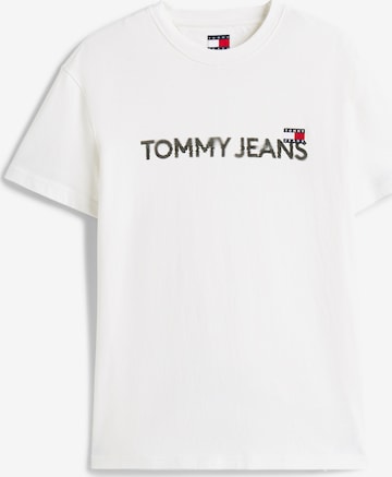 Tommy Jeans Тениска в бяло: отпред