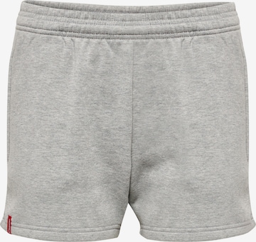 Hummel Regular Workout Pants in Grey: front