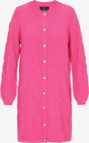 faina Gebreid vest in Roze: voorkant