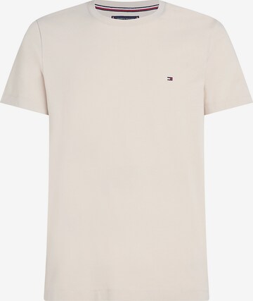 Coupe slim T-Shirt TOMMY HILFIGER en beige : devant