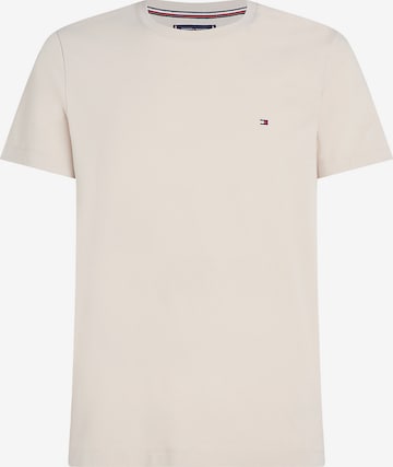 Coupe slim T-Shirt TOMMY HILFIGER en beige : devant
