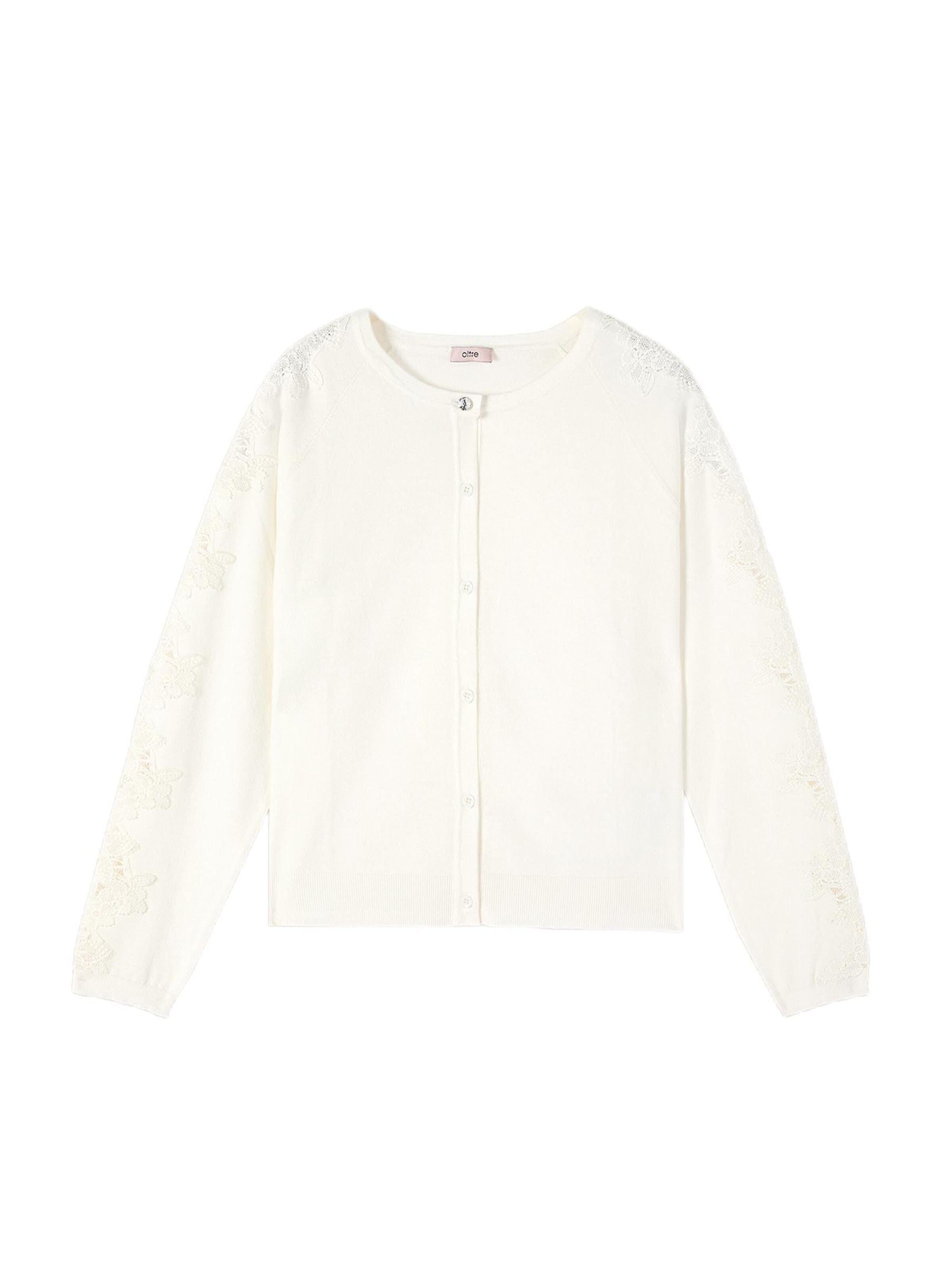 oltre Knit cardigan in White: front
