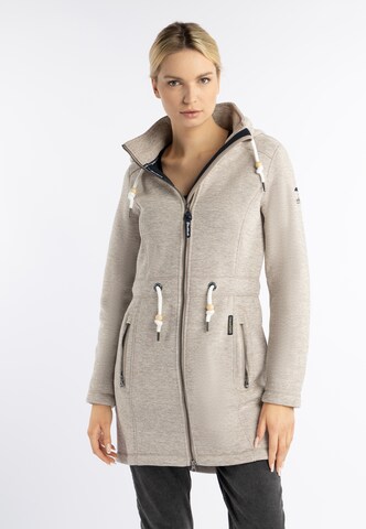 Schmuddelwedda Fleece jas in Beige: voorkant