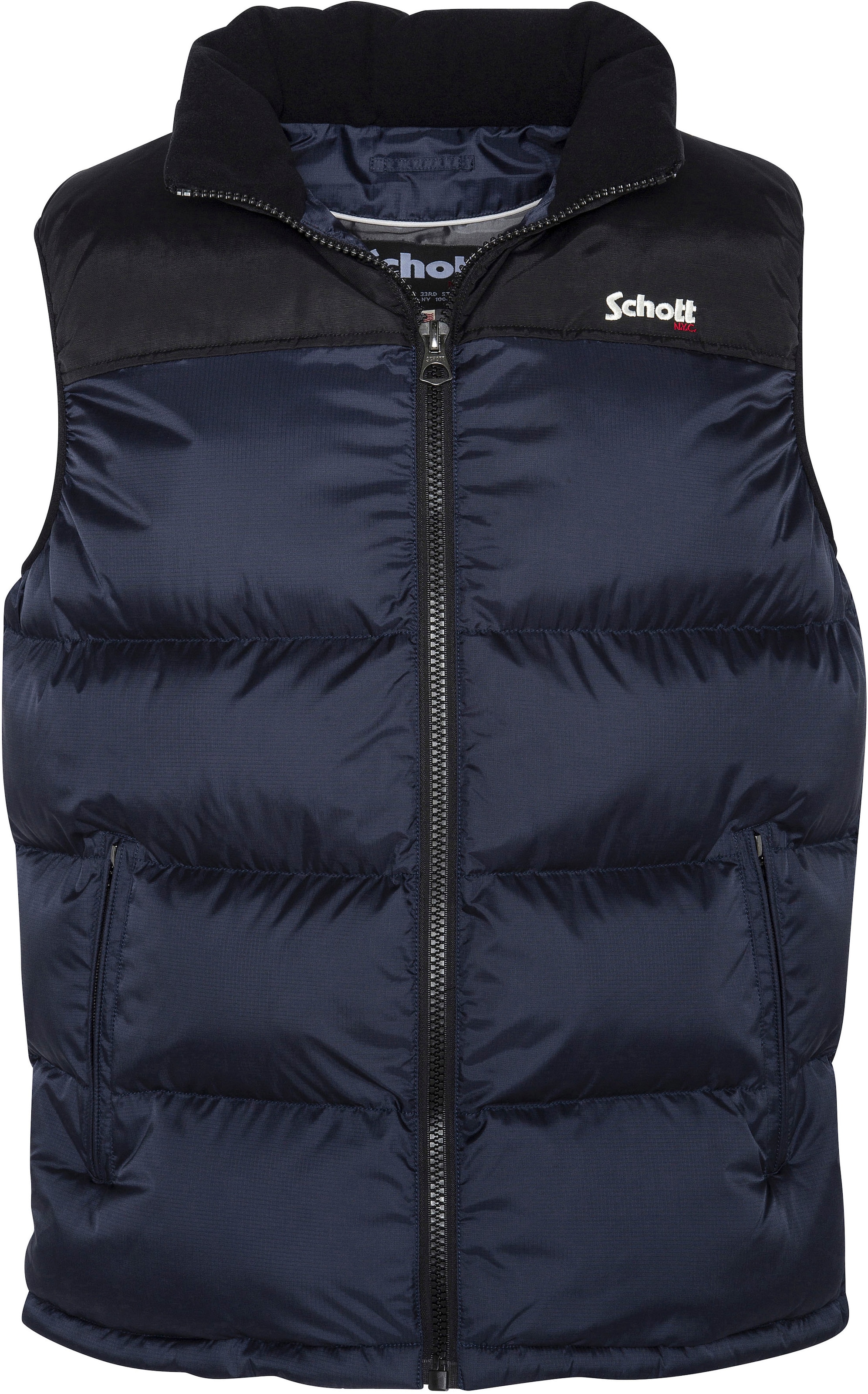 Schott NYC Vest in Blue: front