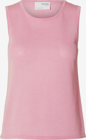 SELECTED FEMME Knitted Top 'Moon' in Pink: front