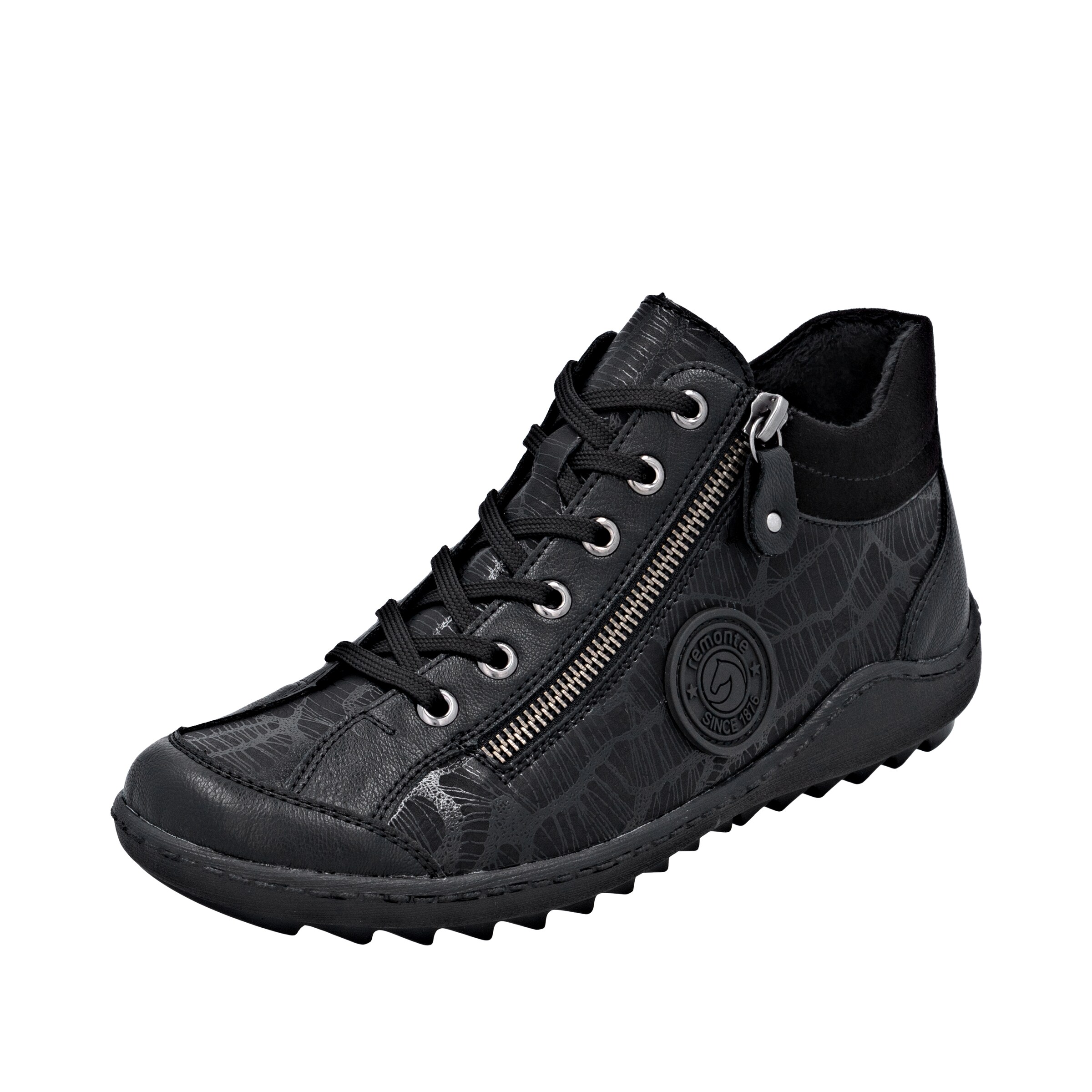 Bottines à lacets REMONTE en noir : devant