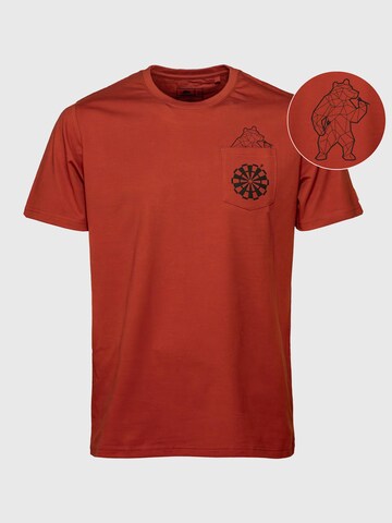 FORSBERG Shirt 'Taschenbär T-Shirt Darts' in Rot: Vorderseite