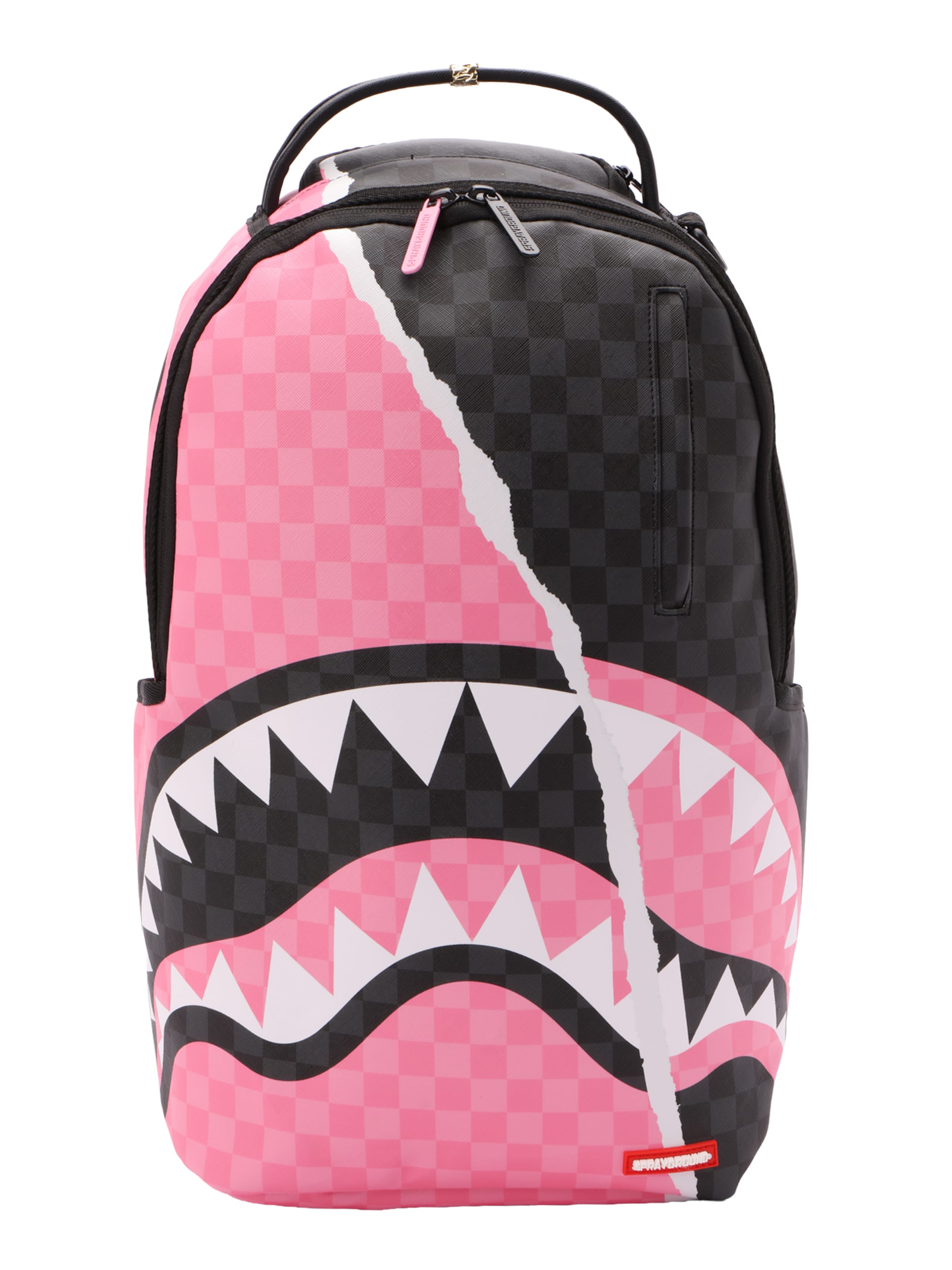 Sprayground Backpack 'PINK AND BLACK TEAR SIP' in Grey / Rose / Black / White, Item view