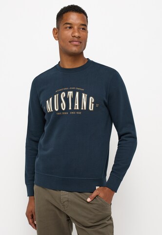 MUSTANG Sweatshirt 'Ben' in Blue: front