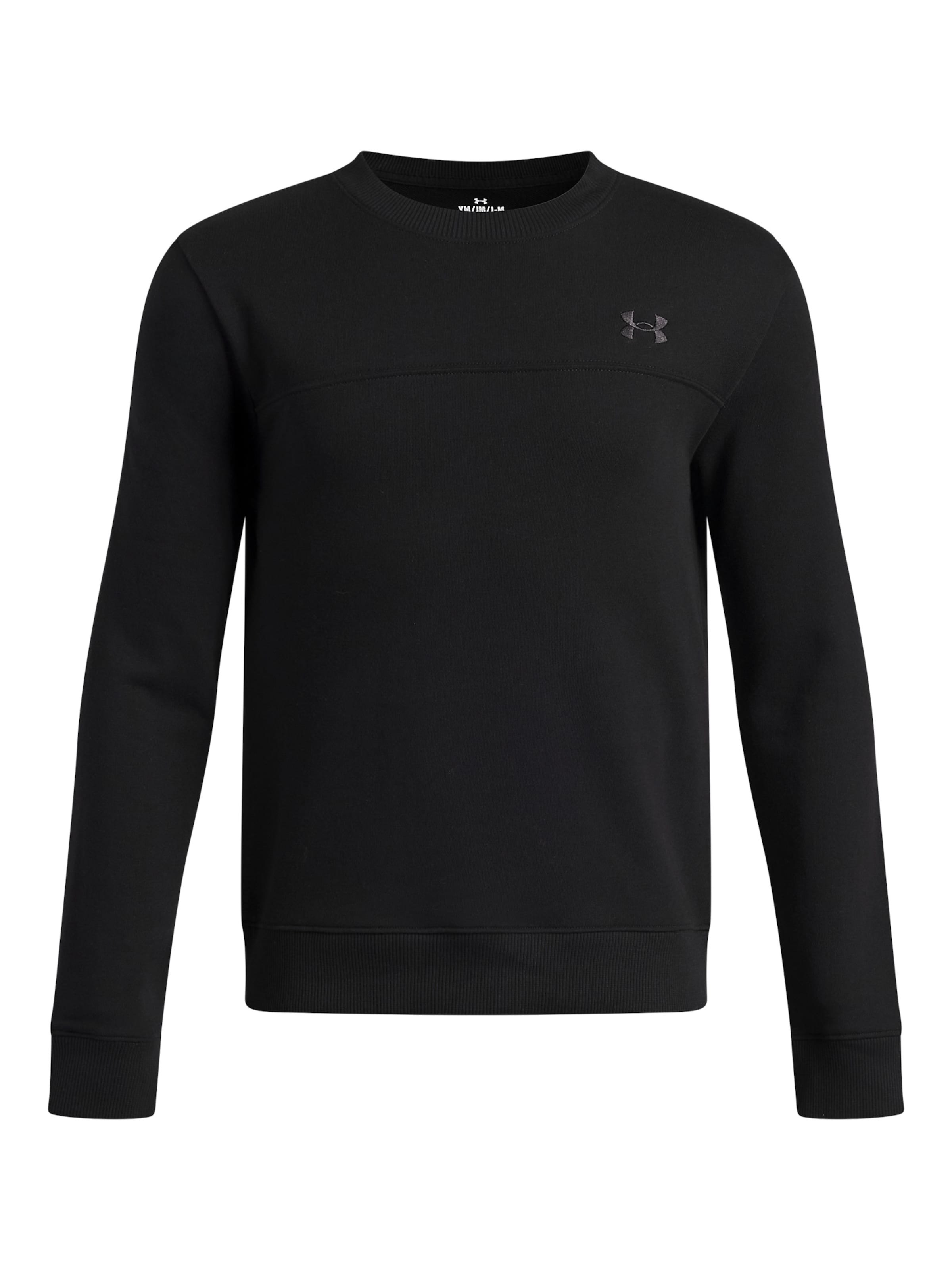 UNDER ARMOUR Sportief sweatshirt 'Rival' in Zwart: voorkant