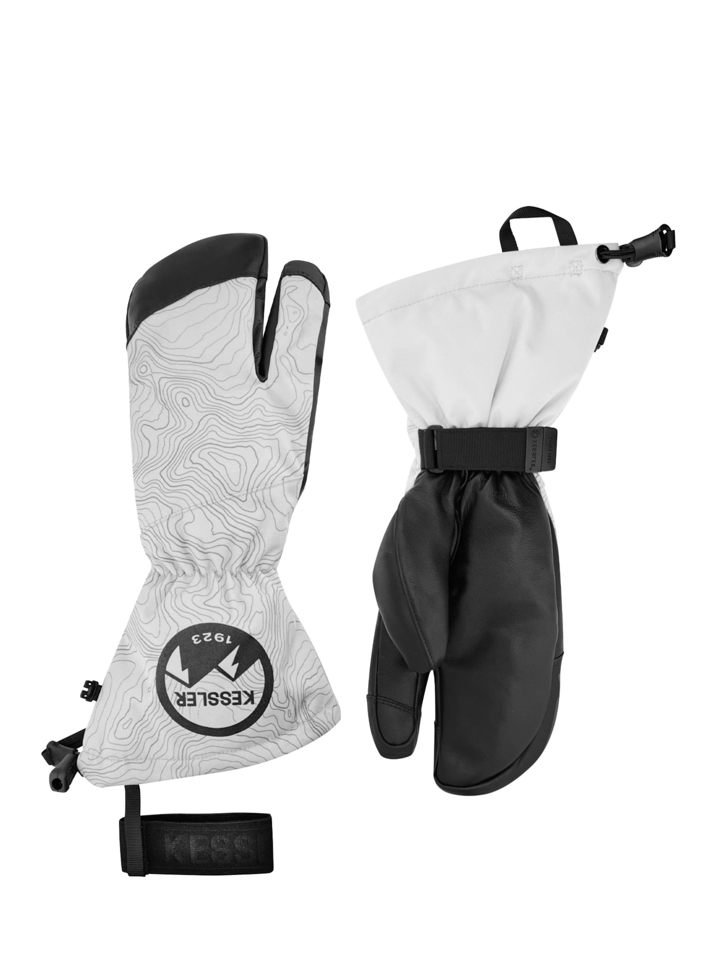 KESSLER Full Finger Gloves 'CANMORE' in White: front