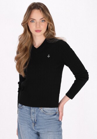 DreiMaster Maritim Sweater in Black: front
