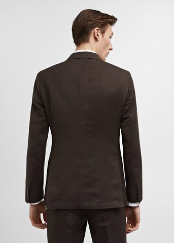 MANGO MAN Regular fit Suit Jacket 'Amalfip' in Brown