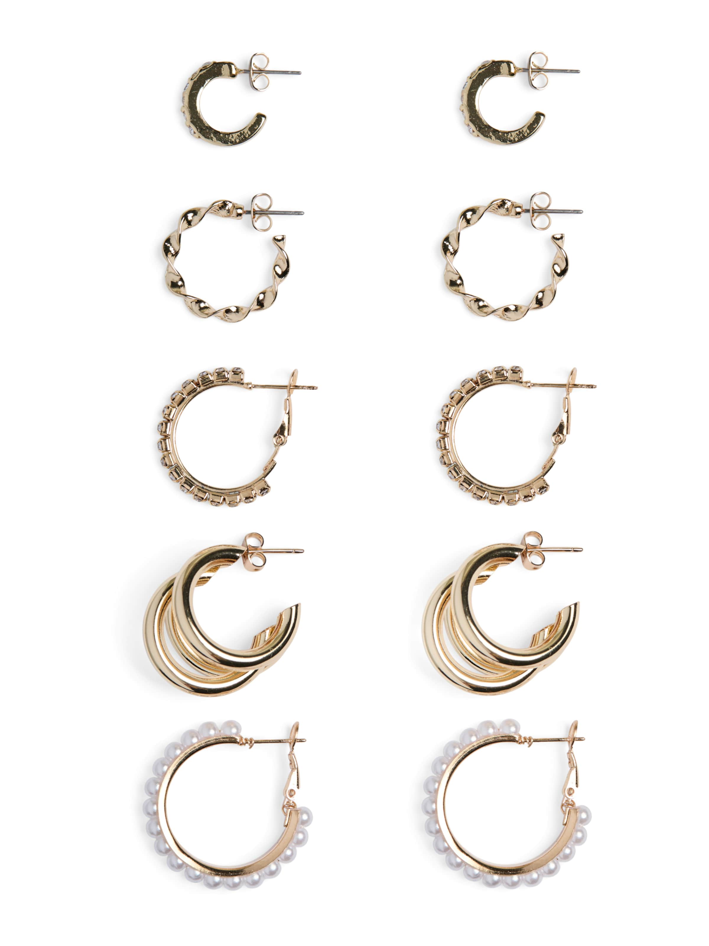 PIECES - Pendientes 'PCJANA' en oro: frente