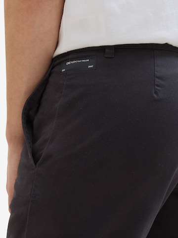 Coupe slim Pantalon chino TOM TAILOR DENIM en noir