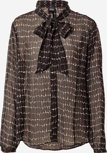 s.Oliver BLACK LABEL Bluse in beige / schwarz / weiß, Produktansicht