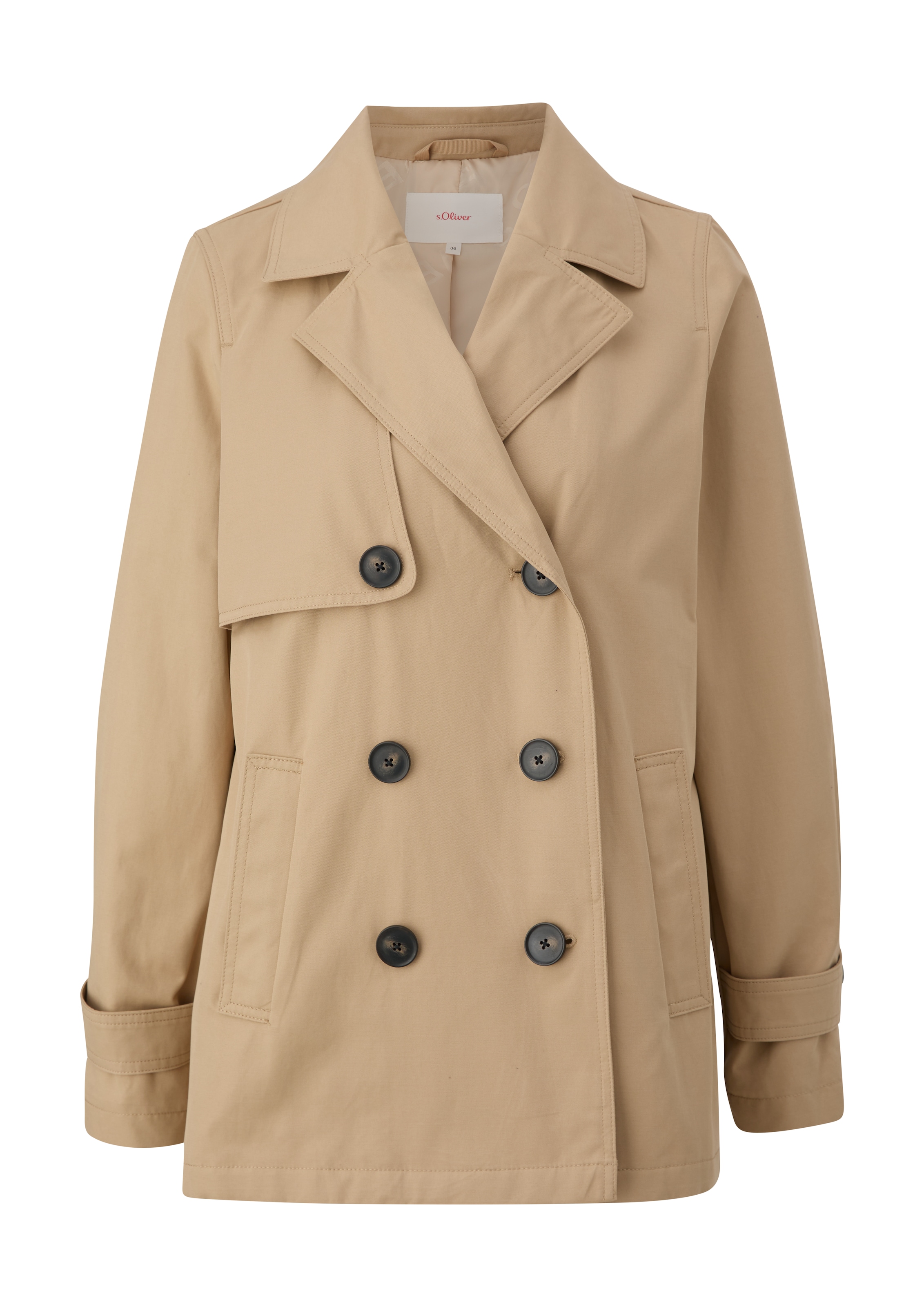 s.Oliver Tussenmantel in Beige: voorkant