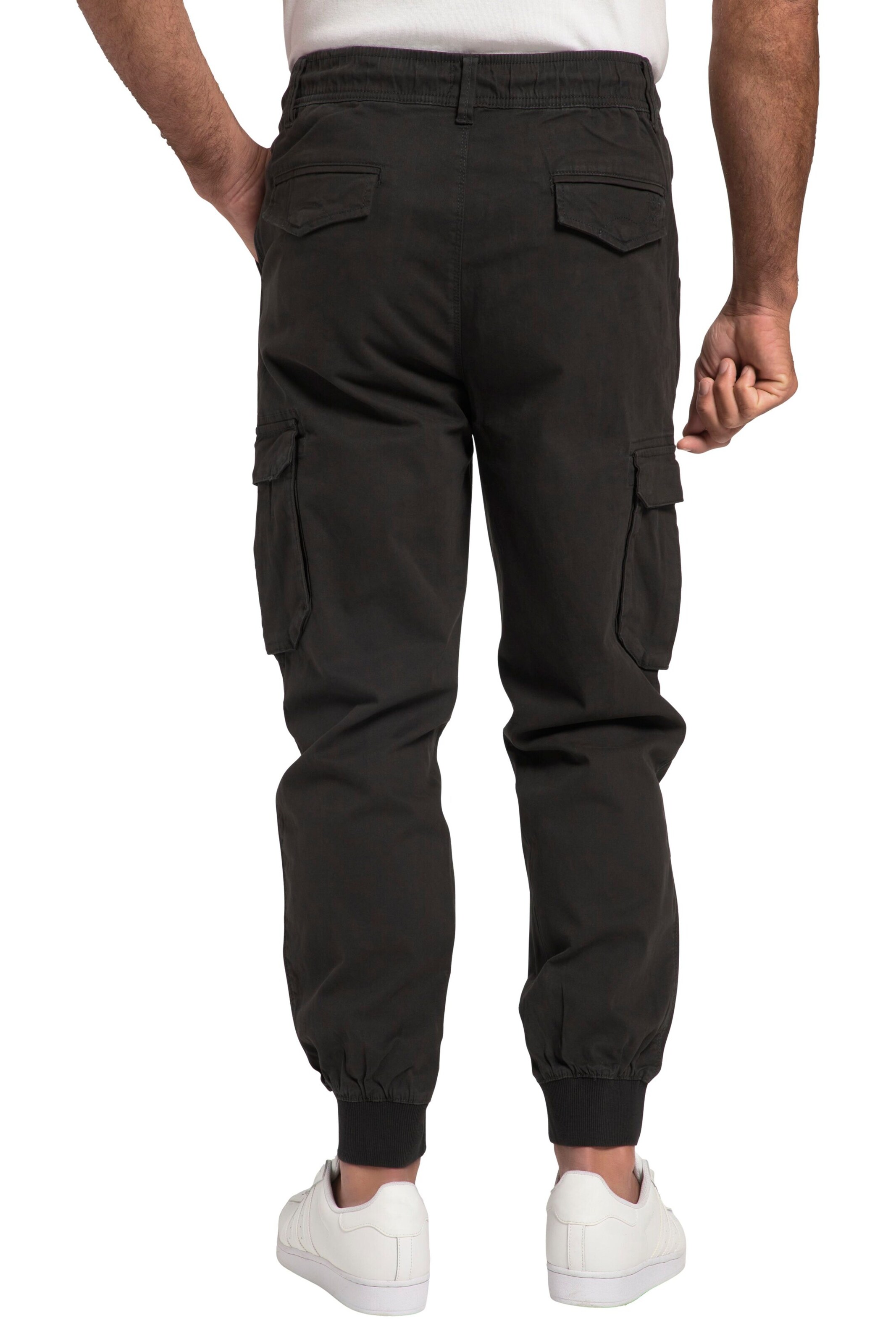 JP1880 Tapered Cargo Pants in Black