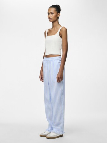 PIECES Wide leg Trousers 'PCLilia' in Blue