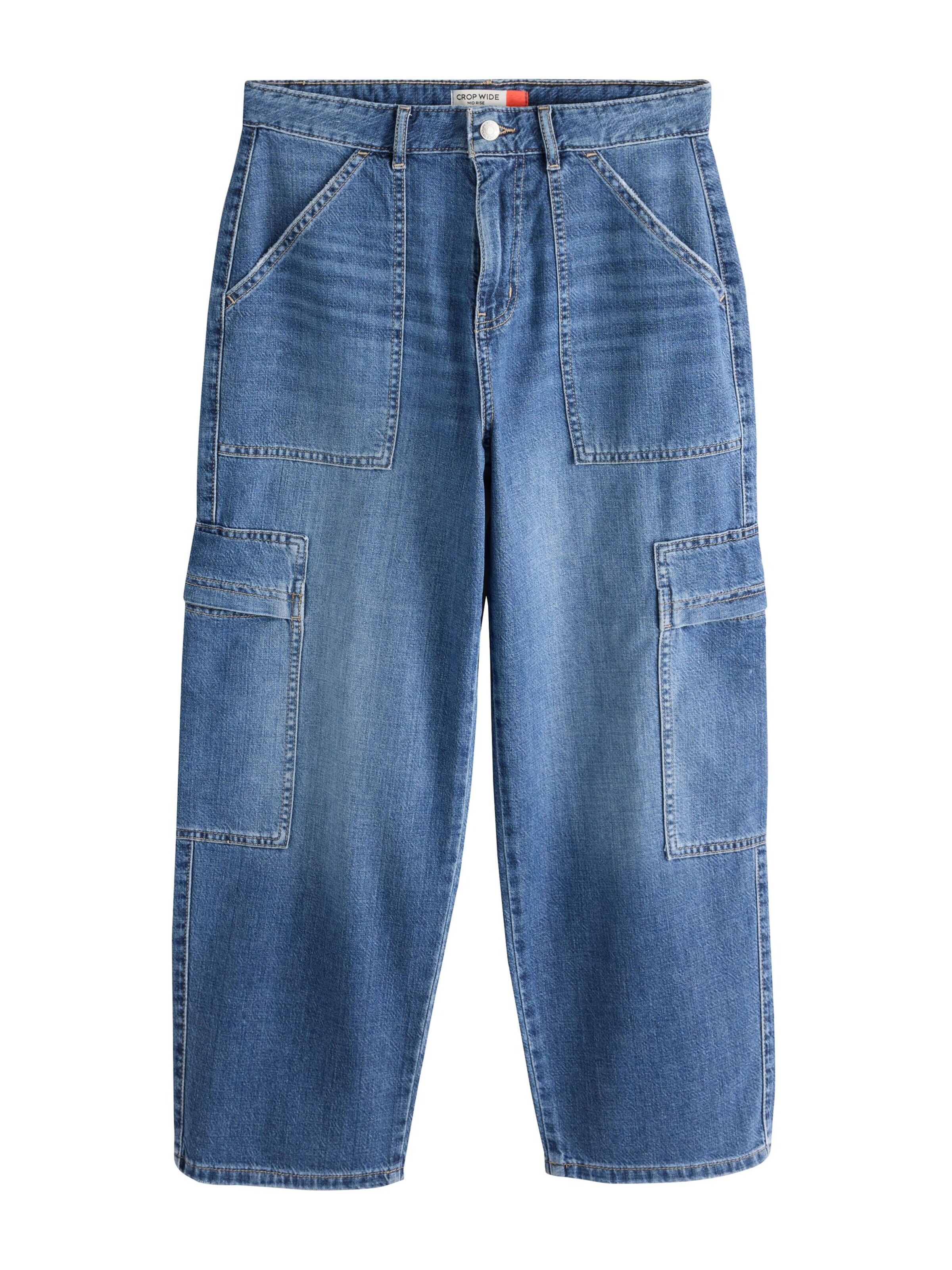 Next - Pantalón cargo en azul: frente