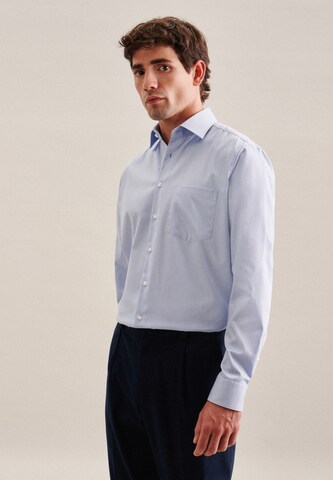 Coupe regular Chemise business 'SMART CLASSICS' SEIDENSTICKER en bleu : devant