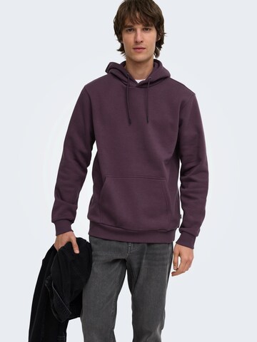 Only & Sons Regular Fit Sweatshirt 'ONSCERES' in Lila