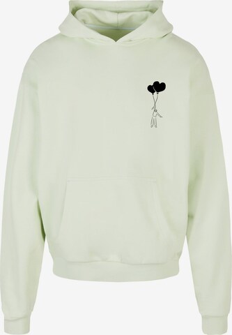 Merchcode Sweatshirt 'Love In The Air' in Green: front