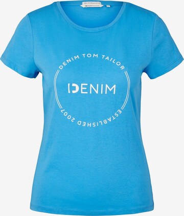 T-shirt TOM TAILOR DENIM en bleu : devant