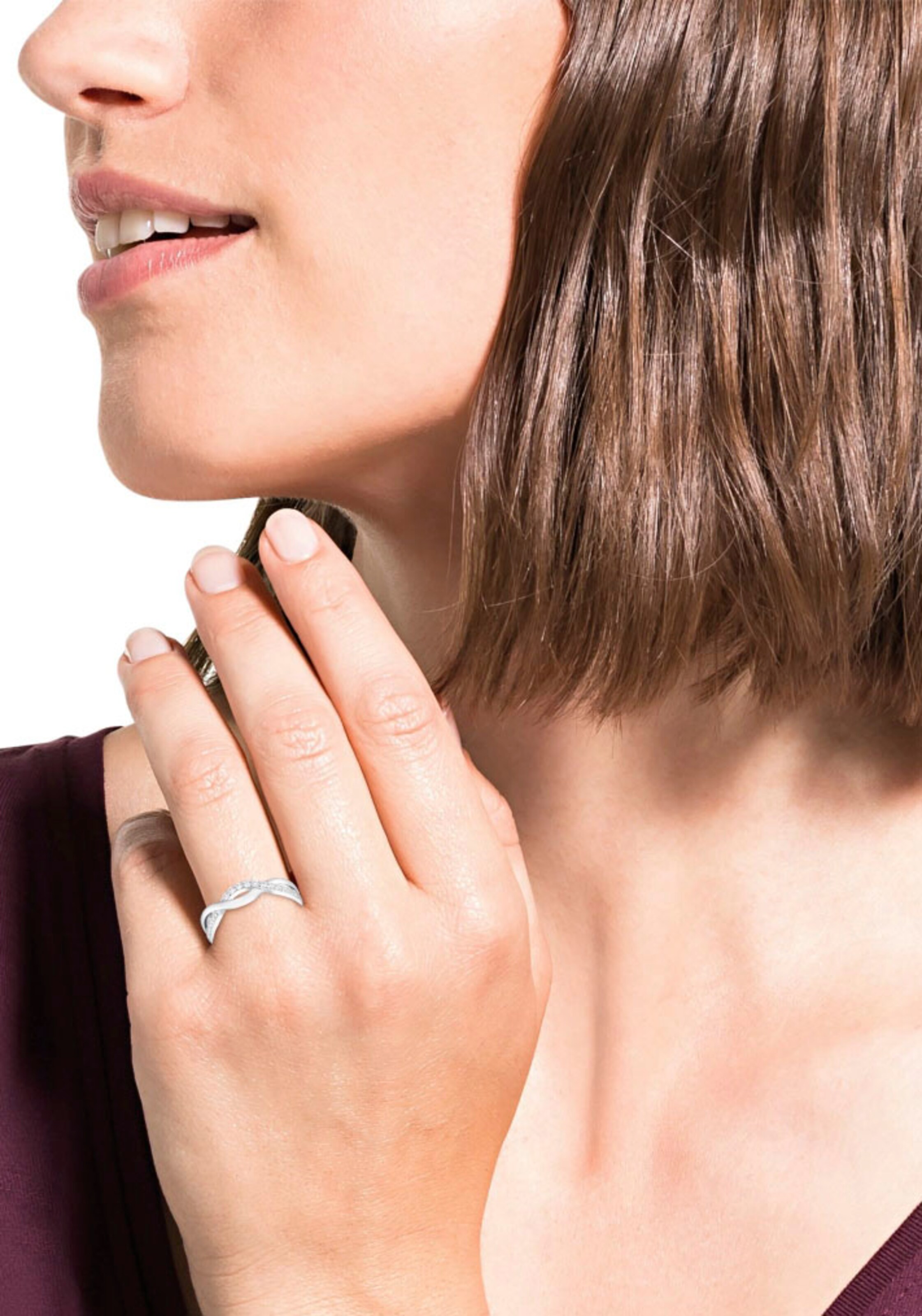 AMOR Ring in Silber: Vorderseite