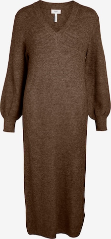 OBJECT Knitted dress 'Malena' in Brown: front