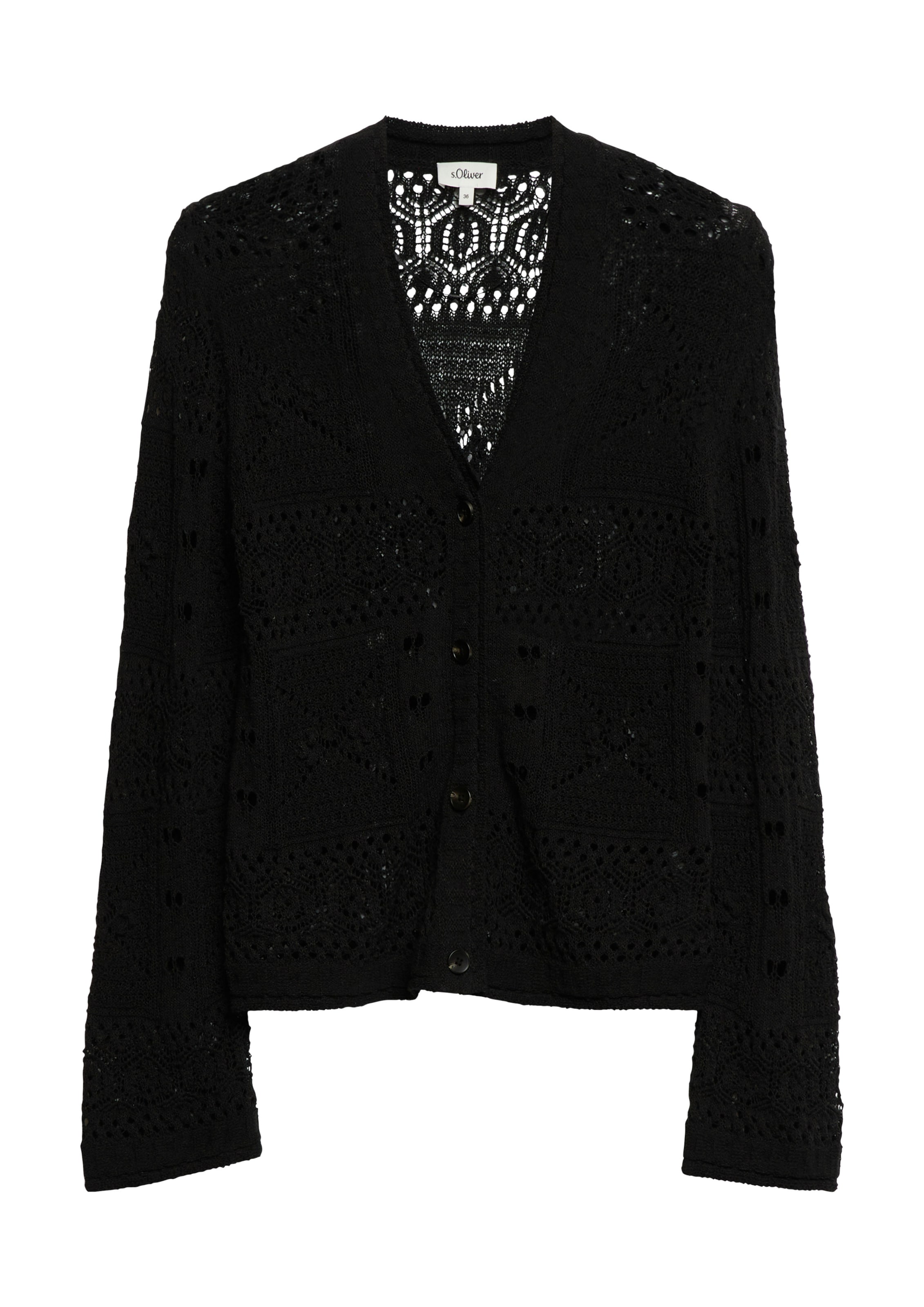 Cardigan s.Oliver en noir : devant