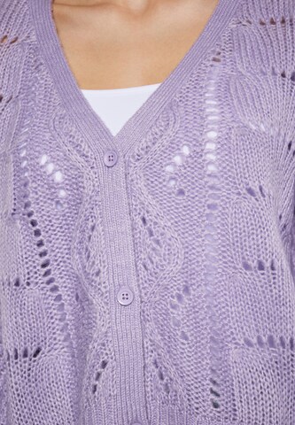 swirly Strickjacke in Lila