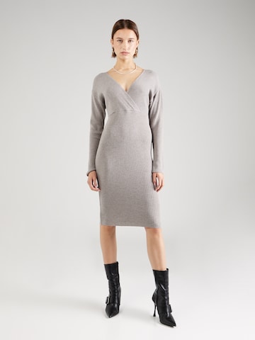 Guido Maria Kretschmer Women Knitted dress 'Noelle' in Grey: front