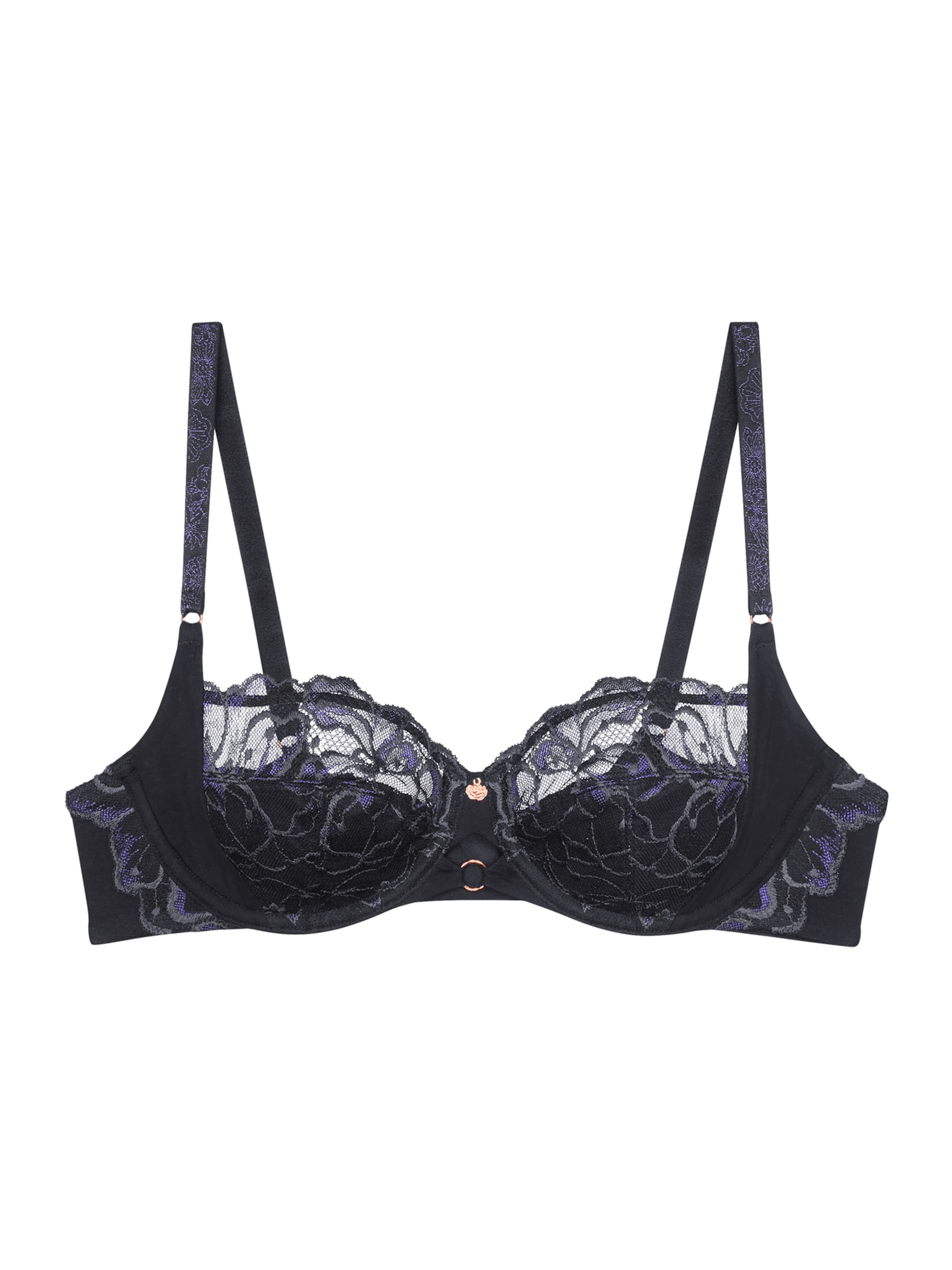 TRIUMPH - Soutien de tecido Soutien ' Wild Gardenia Florale ' em preto: frente