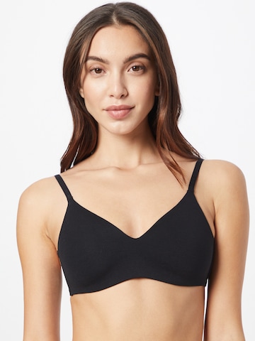 SCHIESSER T-shirt Bra in Black: front