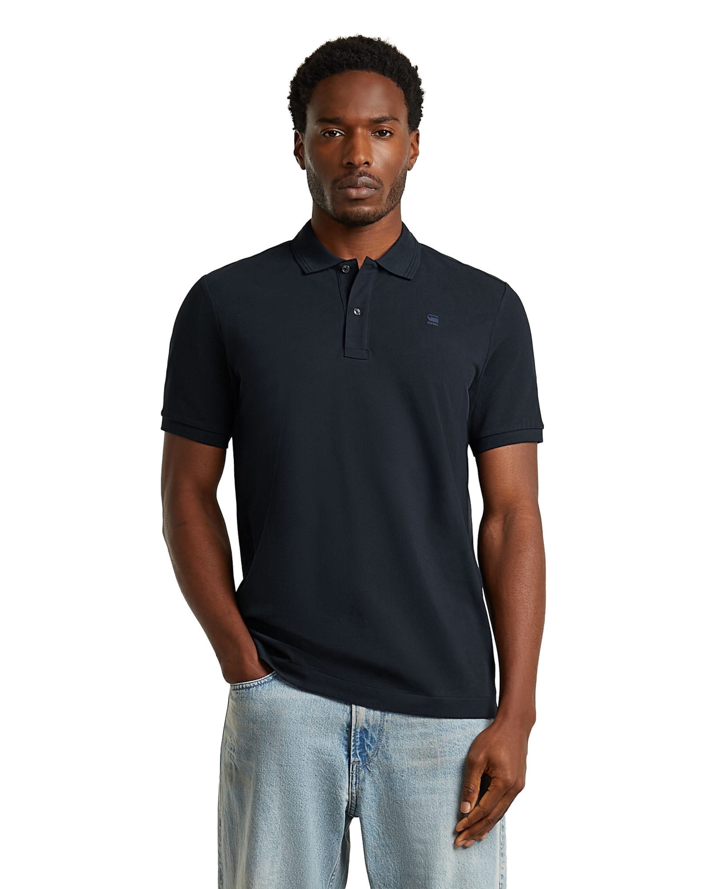 G-STAR Polo - ' Dunda Slim ' in Blau: Vorderseite