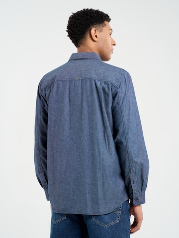 BIG STAR Regular fit Button Up Shirt 'Redgerson' in Blue