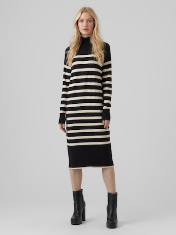 VERO MODA Knit dress 'Happiness' in Black: front