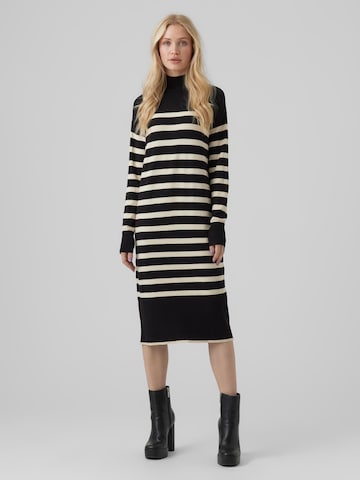 VERO MODA Knitted dress 'Happiness' in Black: front