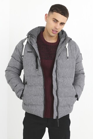 BRAVE SOUL Winter Jacket 'Chandler' in Grey: front